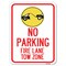 Signmission Fire Lane Tow Zone W/ Graphic Heavy-Gauge Aluminum Rust Proof Parking Sign, 18" x 24", A-1824-23980 A-1824-23980 - alternate 1